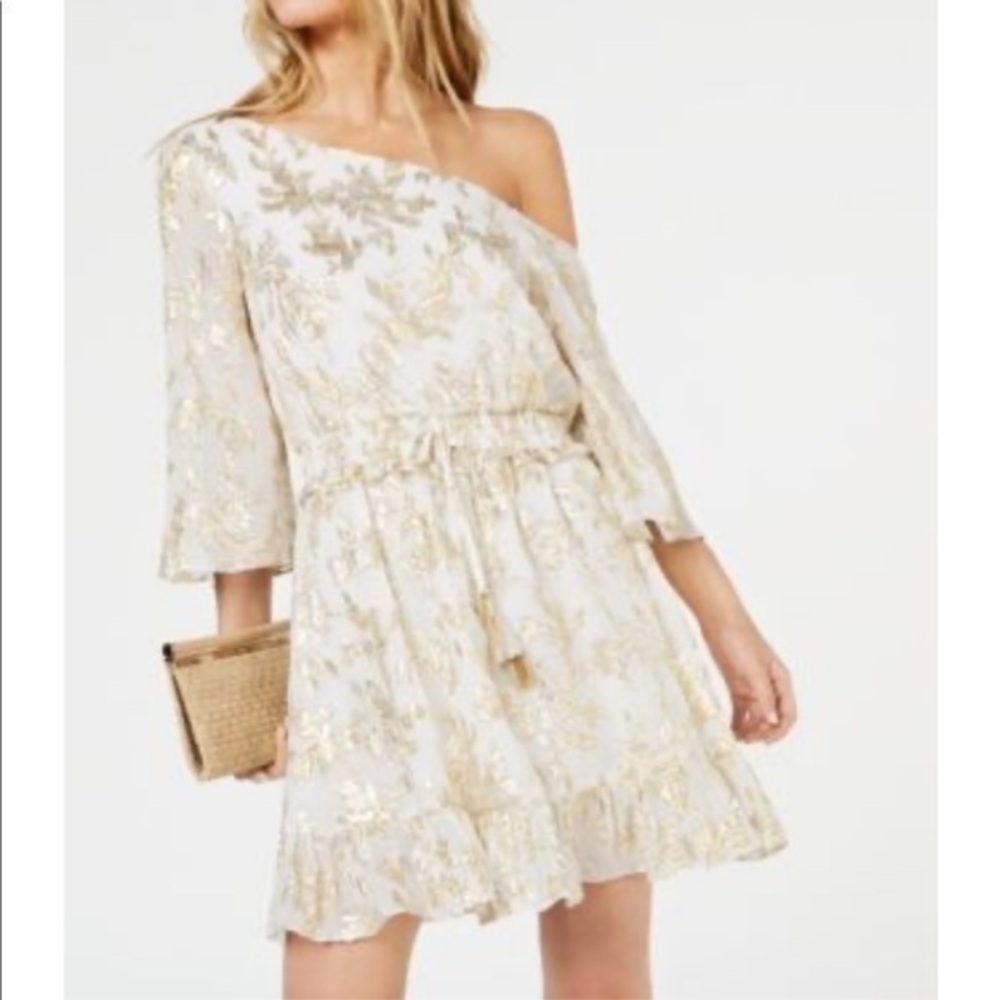 Rachel Zoe Flora One-Shoulder Mini Dress Size 6
